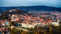 Panoramic town in Romania