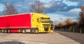 Panoramic truck at a rest stop Royalty Free Stock Photo