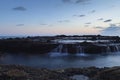 Panoramic of Victoria beach rocks with water flowing Royalty Free Stock Photo