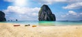 Panoramic viea of the popular Phra Nang Cave Beach at Railey, Krabi