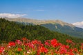 Panoramic view of Abetone in Tuscany Royalty Free Stock Photo