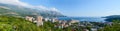 Panoramic view from above on Becici on Adriatic coast, Montenegr