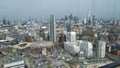 Panoramic view from above to central London