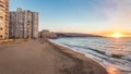 Panoramic view of Acapulco beach at sunset - Vina del Mar, Chile Royalty Free Stock Photo