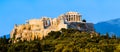 Panoramic View of Acropolis and Parthenon Royalty Free Stock Photo