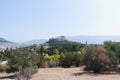 Panoramic view of the Acropolis from Philopappou Hill, Athens, Greece