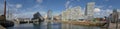 A panoramic view across Canning Dock in Liverpool