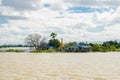 A panoramic view across Irrawaddy River, between the city of Mandalay and Mingun, Myanmar, Burma