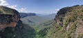 Panoramic view across the Jamison Valley, Blue Mou