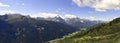 Panoramic view across the Pustertal valley Royalty Free Stock Photo