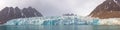 Panoramic View of an Active Arctic Glacier Royalty Free Stock Photo