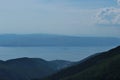 Panoramic view of the adriatic sea and mountains in Croatia Royalty Free Stock Photo