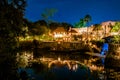 Panoramic view of Africa land on blue night background at Animal Kingdom 118 Royalty Free Stock Photo