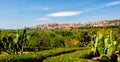 Panoramic view of Agrigento, a hilltop city on Sicily\'s southwest shore. Royalty Free Stock Photo