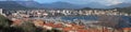 The panoramic view Ajaccio houses and marina port , Corsica, France. Royalty Free Stock Photo