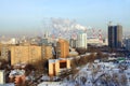 Panoramic view of the Akademichesky district of Moscow, Russia Royalty Free Stock Photo