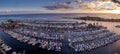 Panoramic view of the Ala Wai Boat Harbor Royalty Free Stock Photo