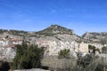 Panoramic view of Alcoy city and Sierra de Mariola in the background