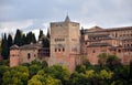 Panoramic view of Alhambra palace, Granada, Spain Royalty Free Stock Photo