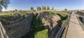 Panoramic view at the Almeida Castle ruins, inside the Almeida fortress, Guarda, Portugal