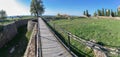 Panoramic view at the Almeida Castle ruins, inside the Almeida fortress, Guarda, Portugal