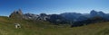 Panoramic view of alp in south tyrol in the dolomites