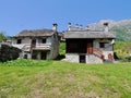 Panoramic view of Alpe Devero, Parco Naturale Veglia-Devero, Val d'Ossola, Italy. Royalty Free Stock Photo