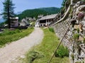 Panoramic view of Alpe Devero, Parco Naturale Veglia-Devero, Val d'Ossola, Italy. Royalty Free Stock Photo