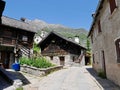 Panoramic view of Alpe Devero, Parco Naturale Veglia-Devero, Val d'Ossola, Italy. Royalty Free Stock Photo