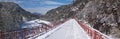 Panoramic view of the alpine village of Bagni di Lusnizza and the Fella River