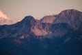 A panoramic view on the Alps