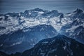 Panoramic view alps from Rigi Kulm Summit of Mount Rigi, Queen of the Mountains Switzerland