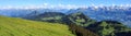 Panoramic view of Alps from the top of Rigi Kulm, Switzerland Royalty Free Stock Photo