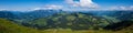 Panoramic view of the Wilder Kaiser in the Alps in Tirol, Austria