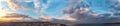 Panoramic view of amazing sunset sky over the city Royalty Free Stock Photo