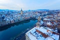 Panoramic view of amous Zurich city, Switzerland