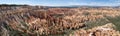 panoramic view of the amphitheater area in Bryce Canyon NP Royalty Free Stock Photo
