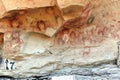 Panoramic view of ancient cave paintings in Patagonia, Argentina Royalty Free Stock Photo