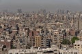 Aerial panoramic view of the city of Cairo, Egypt.