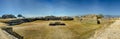 Panoramic view of and ancient archeological site in Mexico