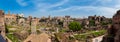 Panoramic view of the ancient ruins of the Roman Forum in Rome Royalty Free Stock Photo