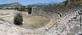 Panoramic view of the ancient theatre in Letoon