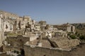 Panoramic view of the ancient town of Matera at Basilicata region in southern Italy Royalty Free Stock Photo