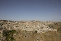 Panoramic view of the ancient town of Matera at Basilicata region in southern Italy Royalty Free Stock Photo