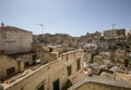 Panoramic view of the ancient town of Matera at Basilicata region in southern Italy Royalty Free Stock Photo