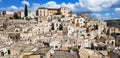 Panoramic view of the ancient town of Matera Sassi di Matera in Basilicata, southern Italy Royalty Free Stock Photo