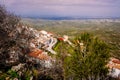 Panoramic view of the Andalusian olive tree valley from the mountain of the village of La Iruela