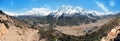 Panoramic view of Annapurna range Royalty Free Stock Photo
