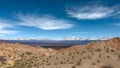 Panoramic view of the Ansilta Mountain Range and the Pampa del Leoncito, San Juan Royalty Free Stock Photo