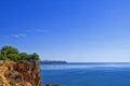 Panoramic view on Antalya city and Mediterranean Sea from the Beach park. Antalya, Turkey Royalty Free Stock Photo